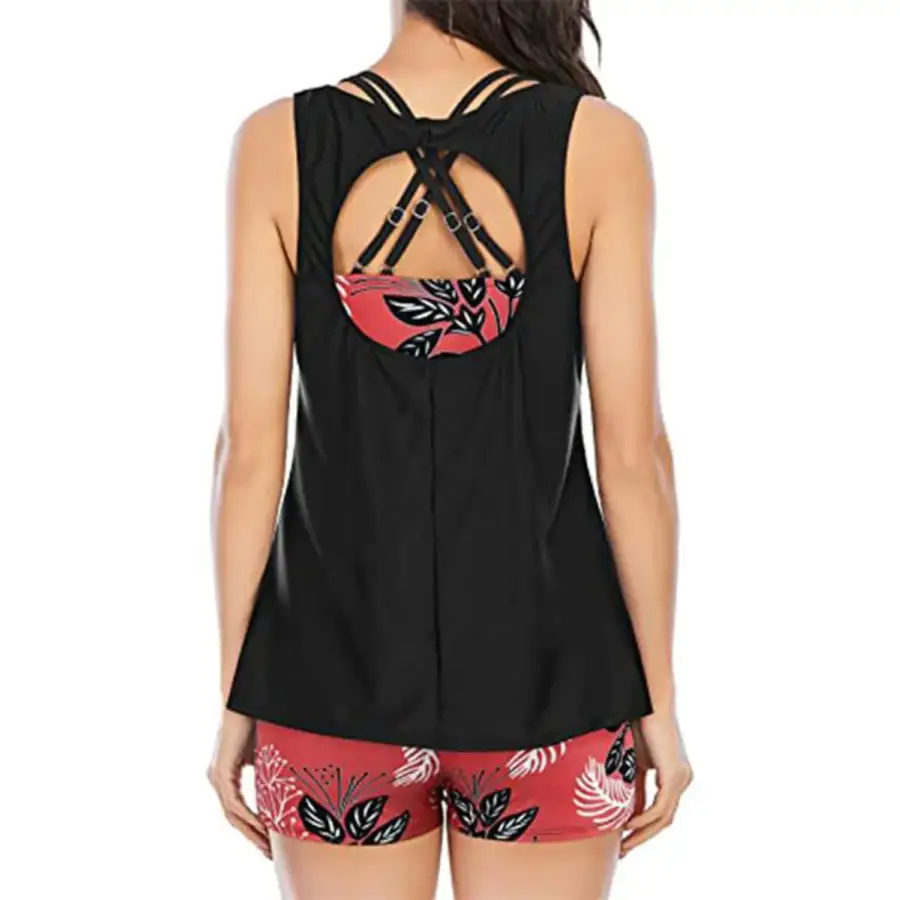 Women's Cutout Printed Swim Set