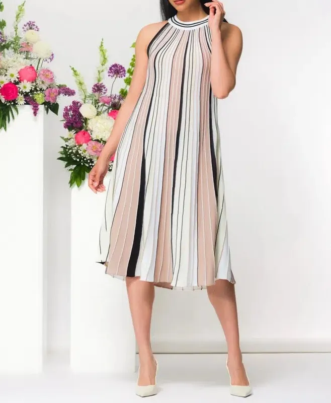 Midi Halter Sleeveless Dress