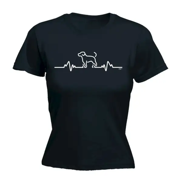 Dog Graphic Fitted Tee