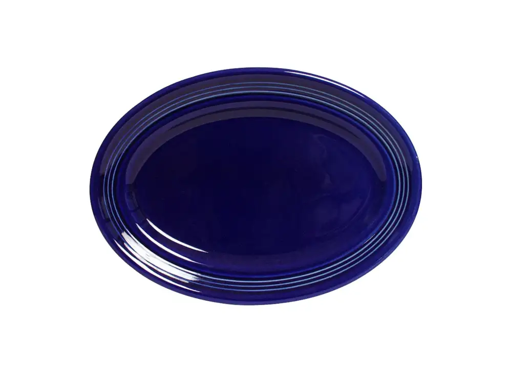 Concentric Pattern Oval Platter