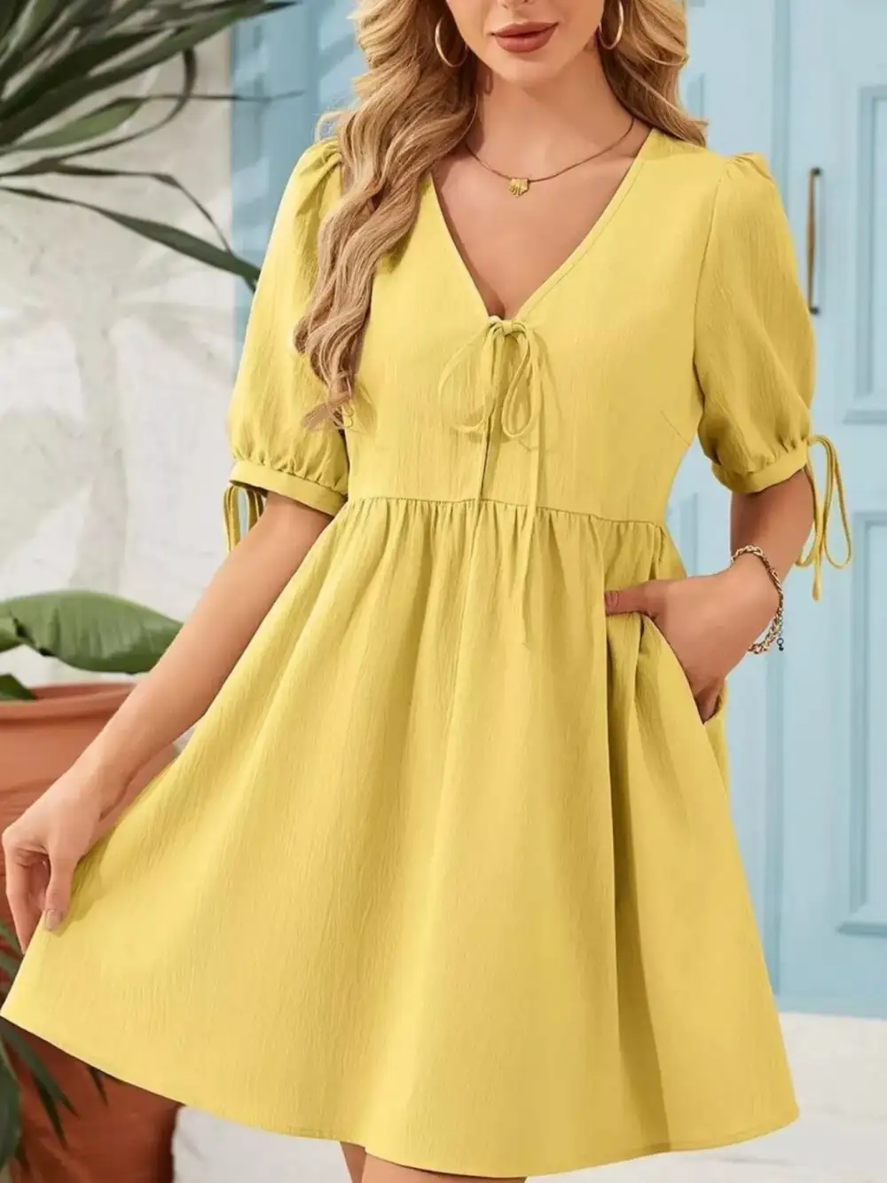 Elegant A Line Mini Dress