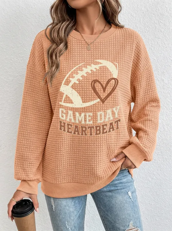 Football Graphic Casual Hoodie