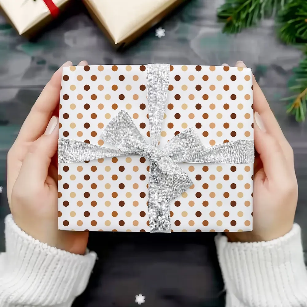 Minimalist Polka Dot Gift Wrap