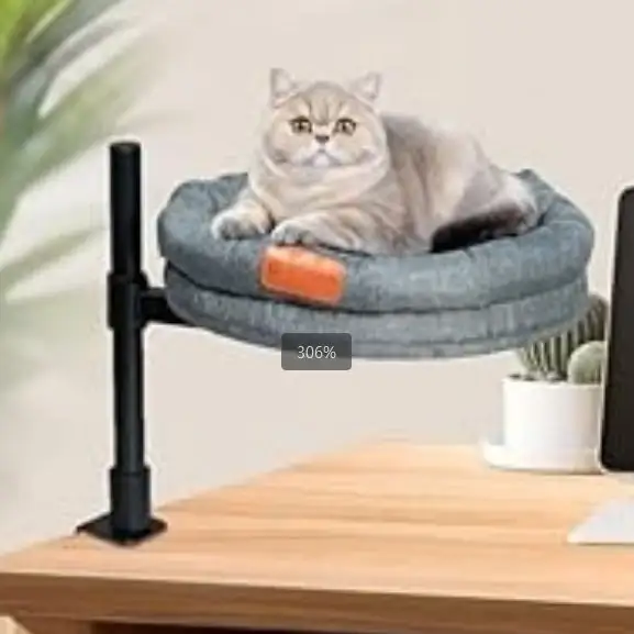 Cushioned Plush Cat Bed