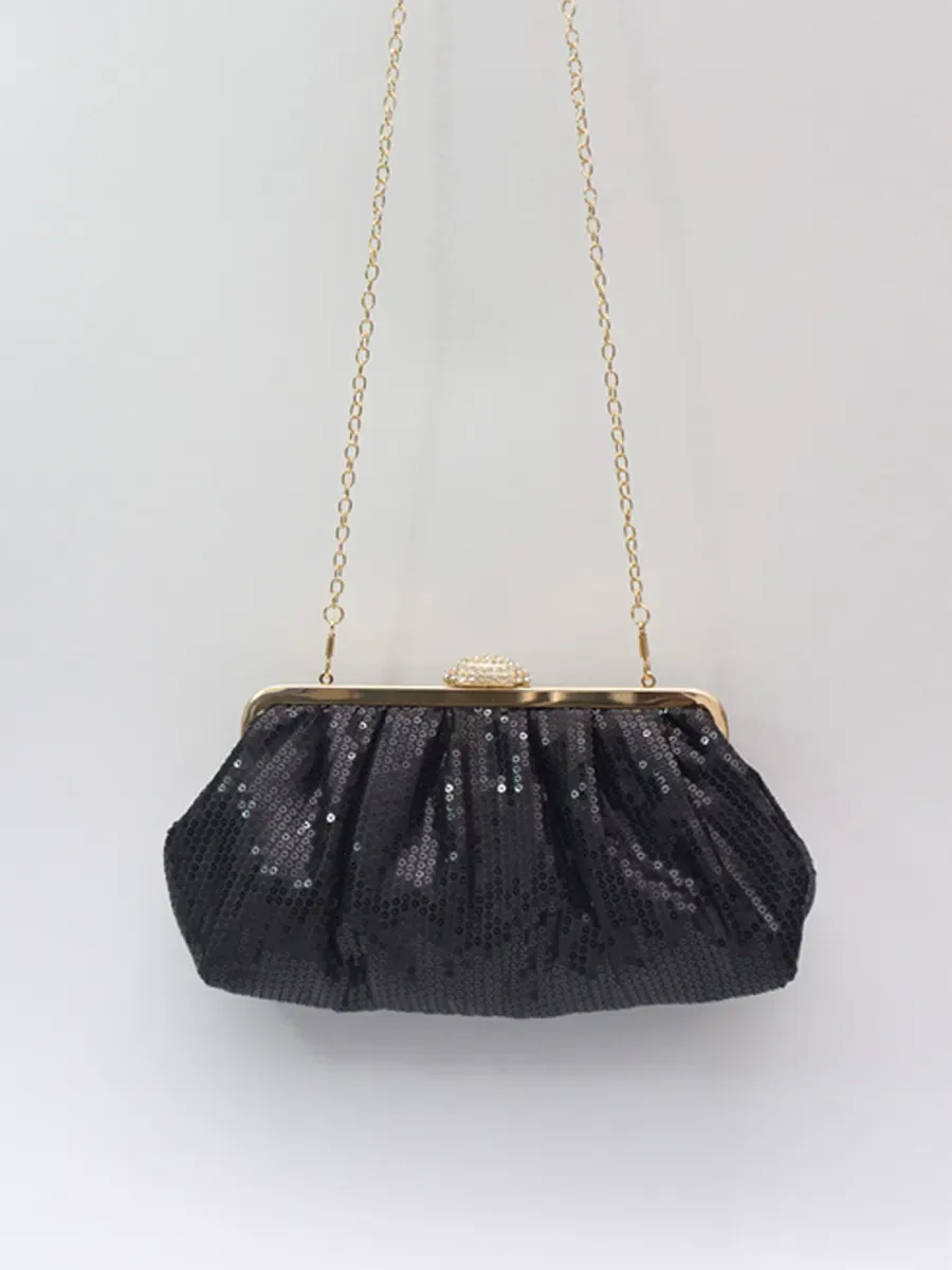 Ivana Fish-Scale Sequin Evening Bag