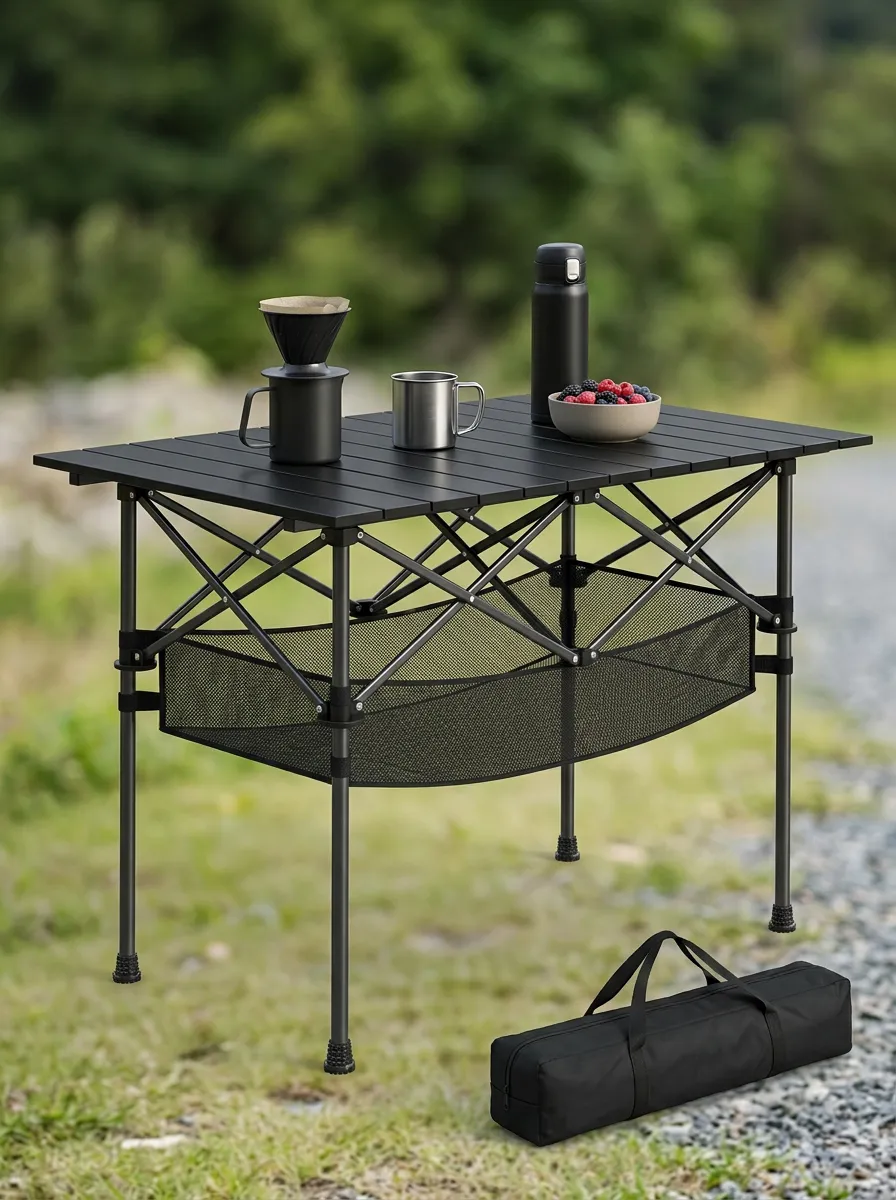 Coffee Folding Aluminum Camping Table