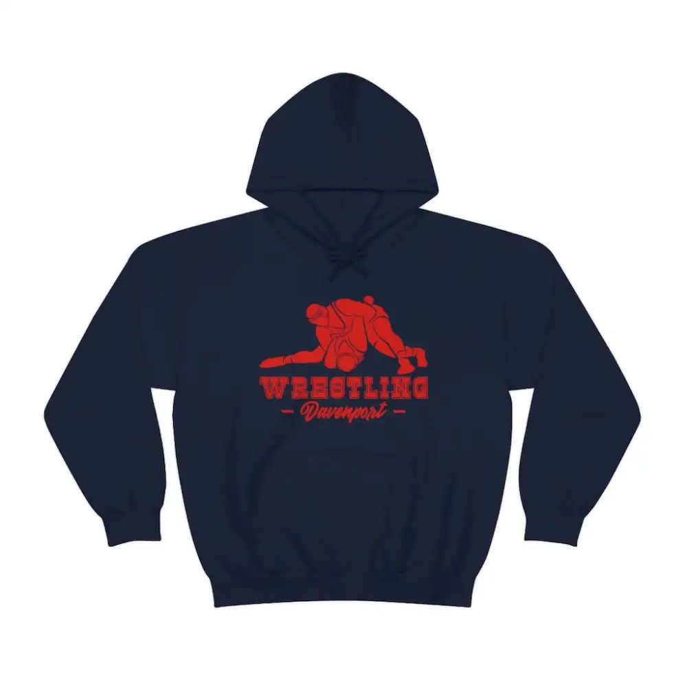 Everyday Retro Text Wrestling Graphic Pullover Hoodie