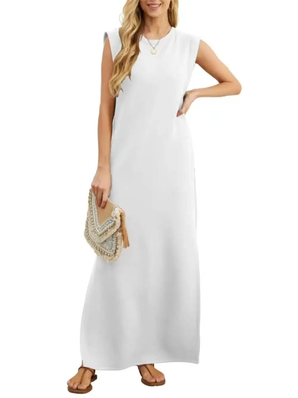 Tank Slit Round Maxi Dress