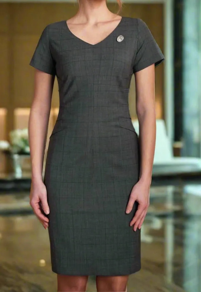 Women's Short Sleeve Suit Dress