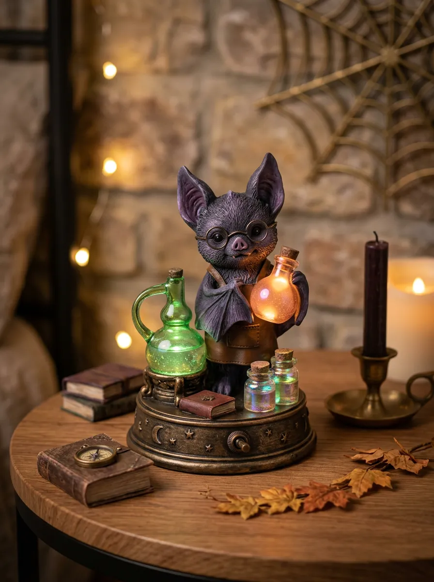 Halloween Gothic Witchcraft Bat Potion Tabletop Ornament