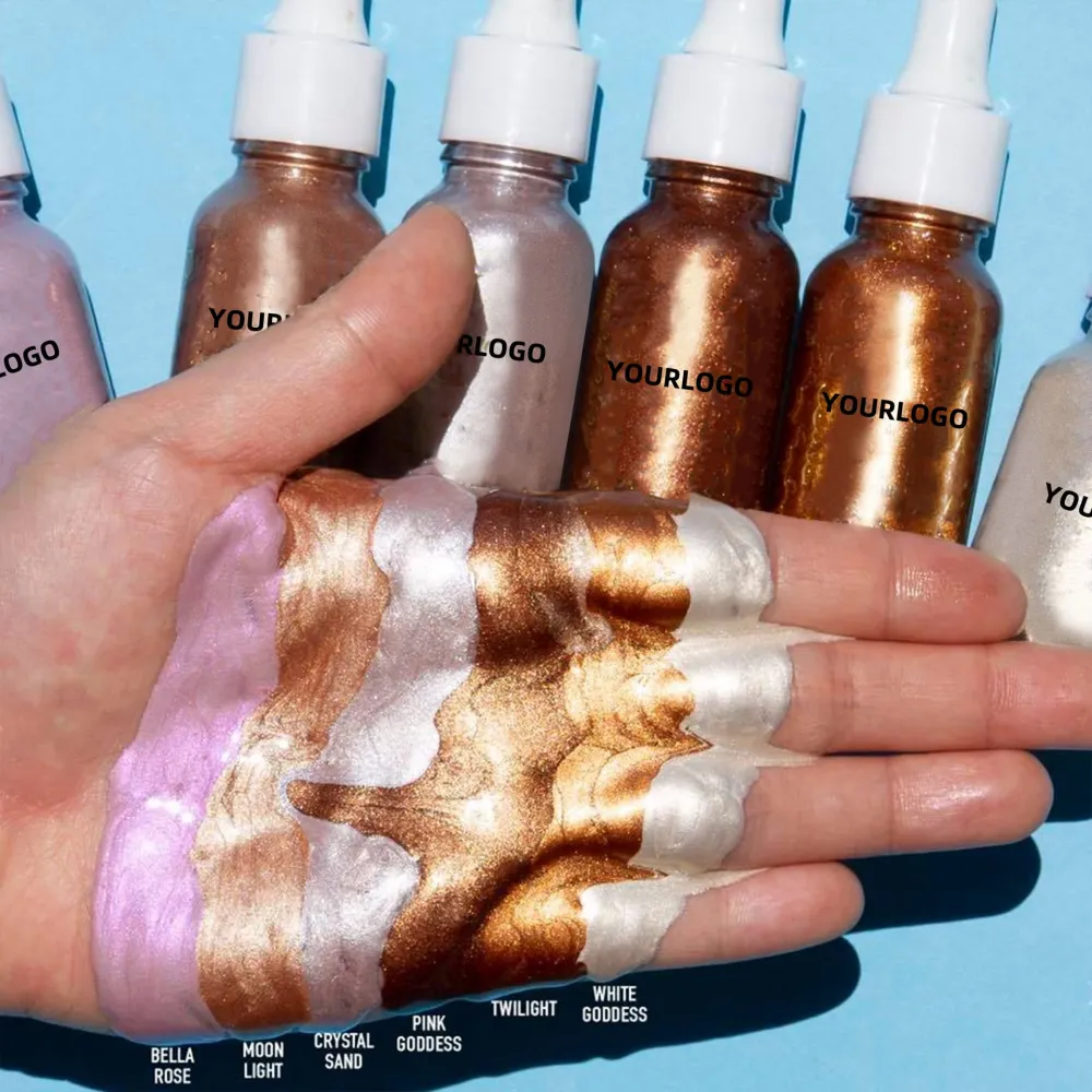Drop Metallic Glitter Body Face Liquid Highlighter