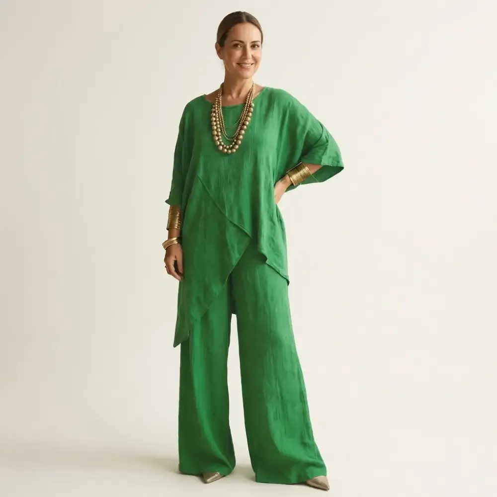 🔥New Arrivals & Special Offers-Women's Casual Tunic and Wide Leg Pants Set