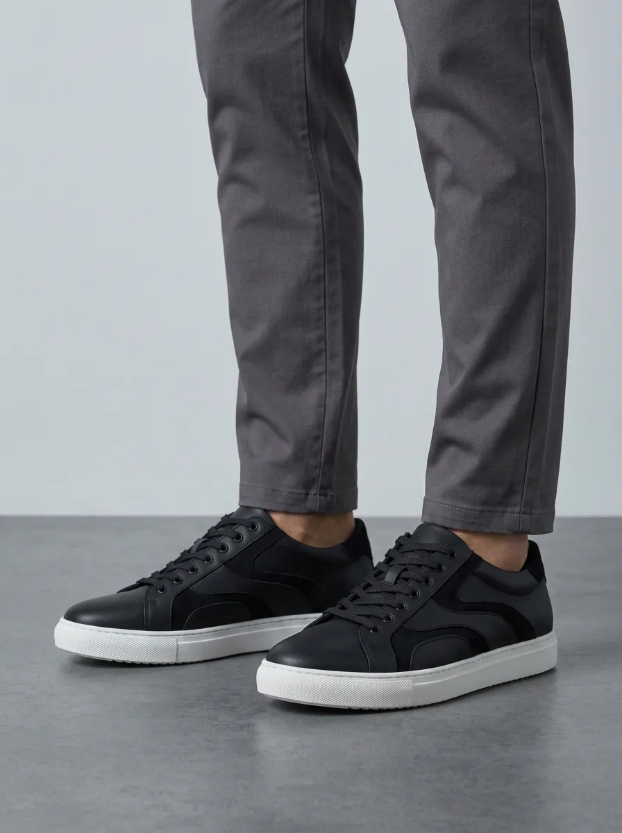 Men's Minimalist Suede Leather Printed Casual Shoes