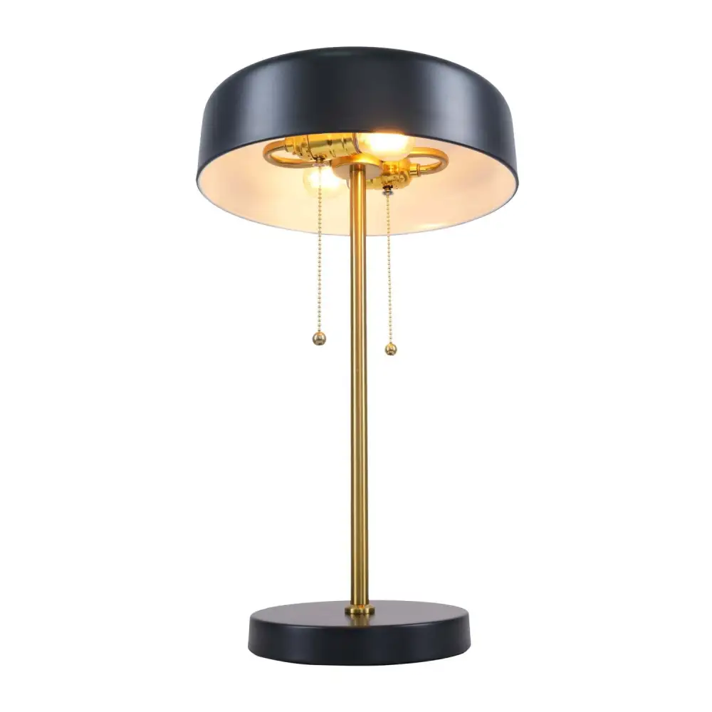 Drum Shade Modern Metal Table Lamp