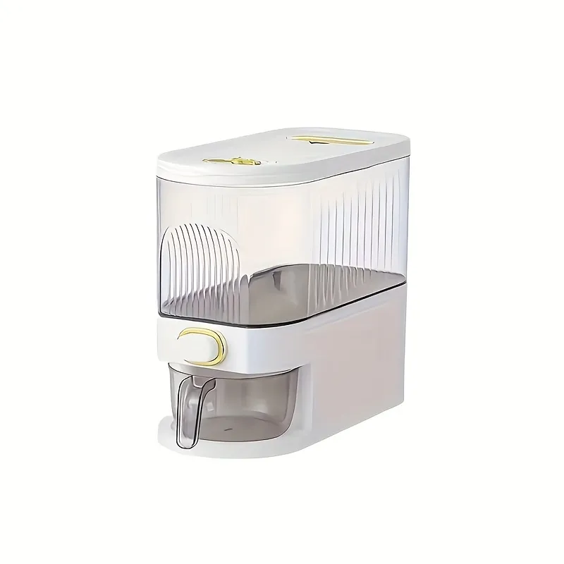 Automatic Rice Dispenser with Measuring Function, Kitchen Tool for Rice Storage and Dispensing