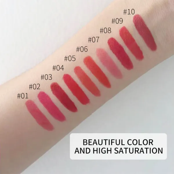 Vegan Cruelty Free Mousse Matte Lip Mud Moisturizing Velvet Red Lip Cream