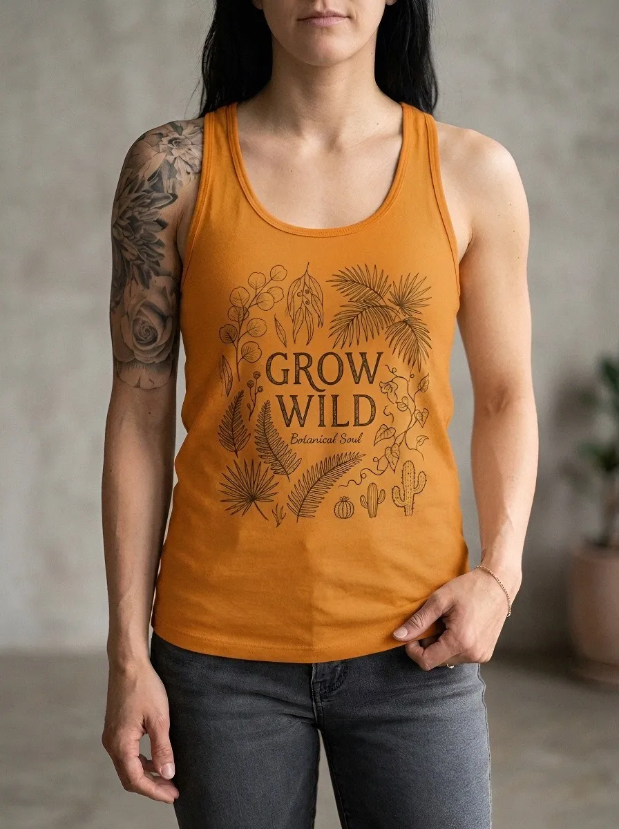 Botanical Plant Lover Tank Top