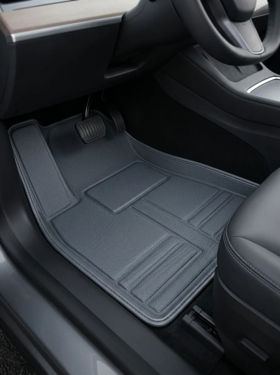 Streamlined Textured Waterproof Vehicle Floor Mat