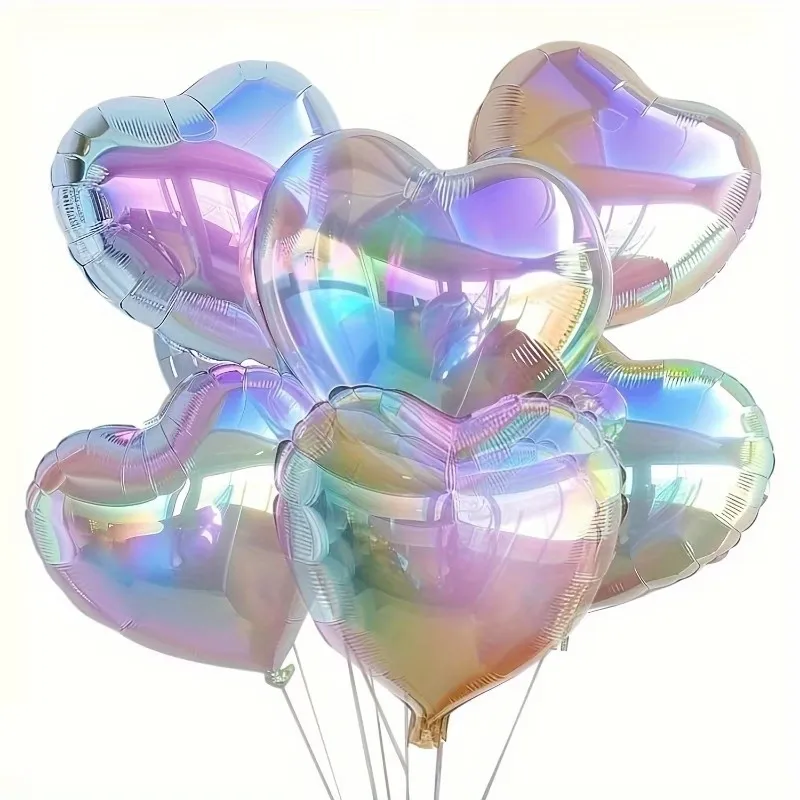 20 Pcs Iridescent Heart Balloon