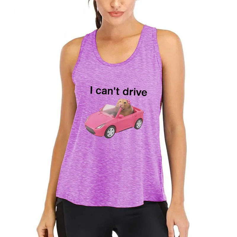 I Can T Drive Funny Hamster Meme Athletic Tank