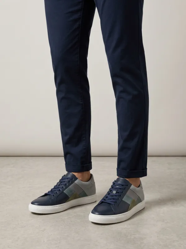 Men's Colorblock Geometric Pattern Printed Casual Shoes
