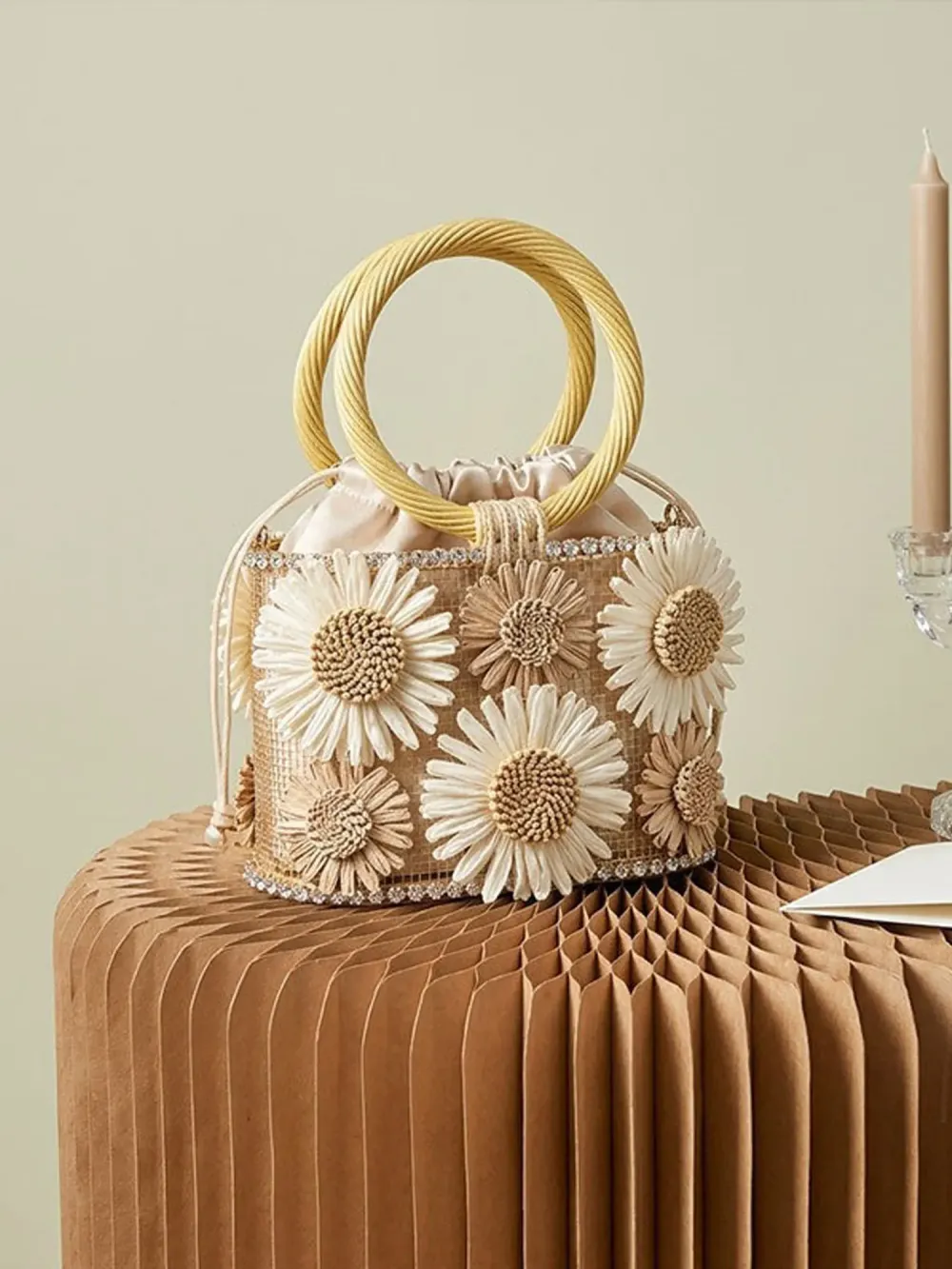Clara Daisy Rhinestone Handbag