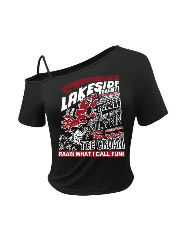 Women Slogan Graphic T-Shirt