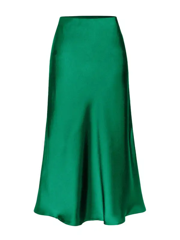 Airy Simple Satin Skirt