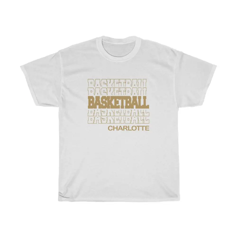 Basketball Charlotte in Modern Stacked Lettering