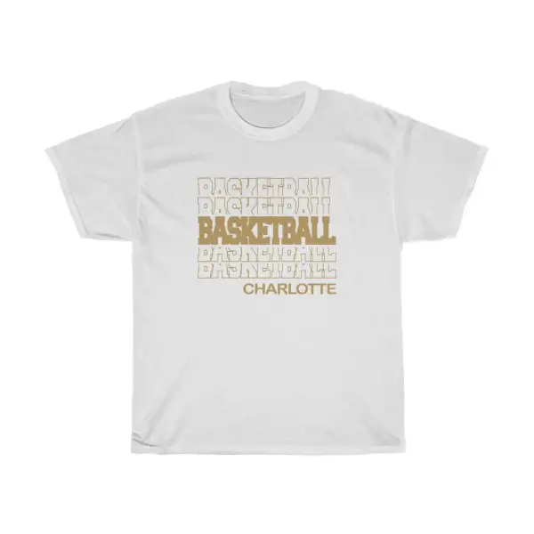 Basketball Charlotte in Modern Stacked Lettering
