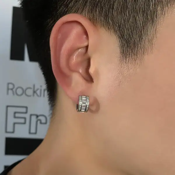 Striped Stud Earrings