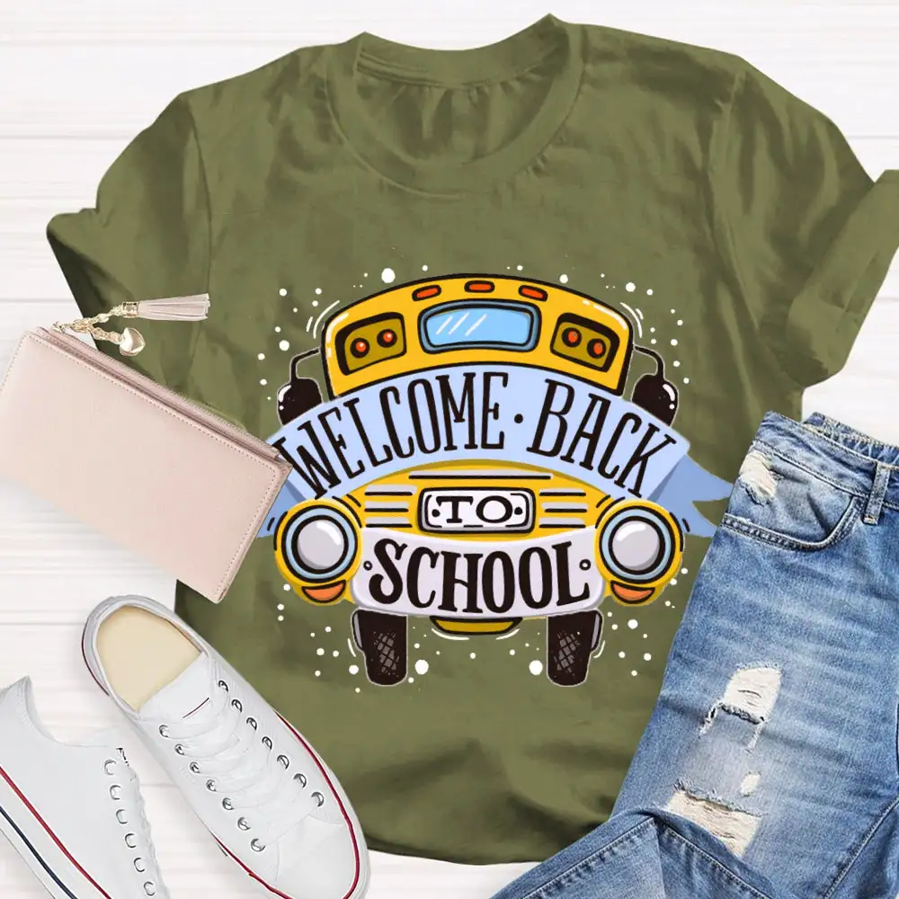 Welcome Back To School Yellow Car T-Shirt