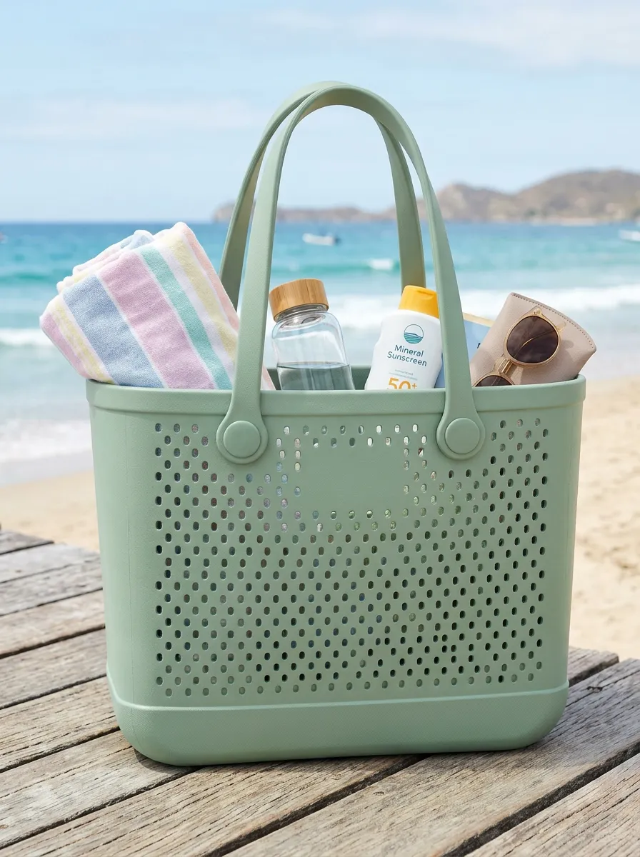Poolside Perforated Perforated Beach Tote Bag