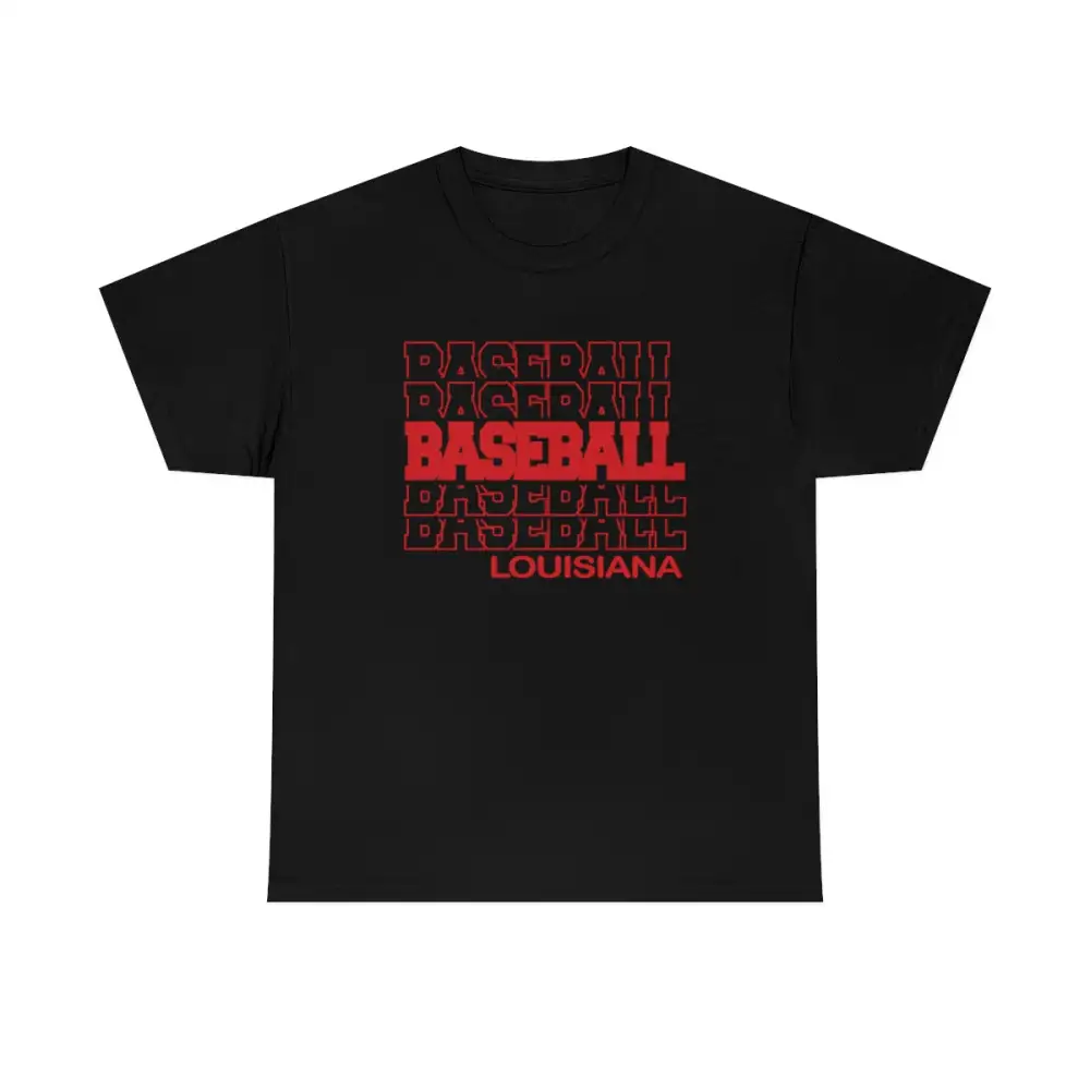 Baseball Louisiana in Modern Stacked Lettering
