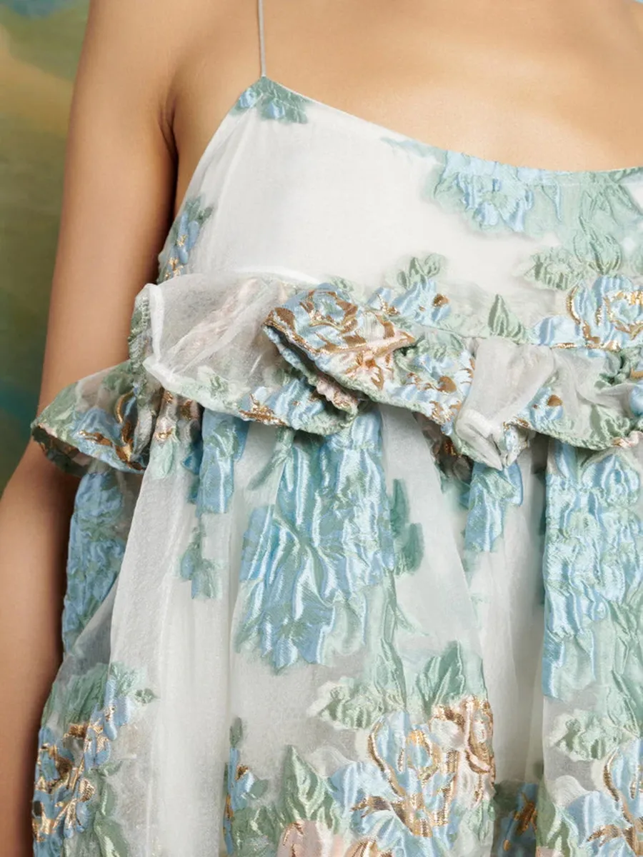 Flower Jacquard Dress