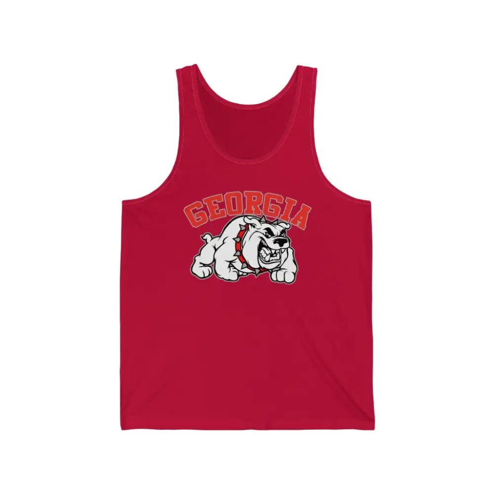 Bulldog Mascot Graphic Sleeveless Tank Top
