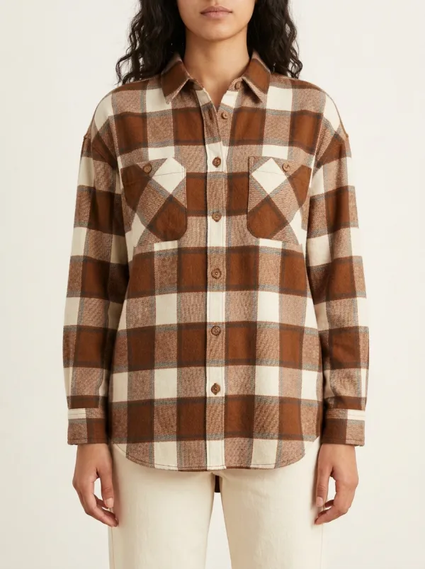 Warm Printed Plaid Plaid Long-Sleeve Shirt