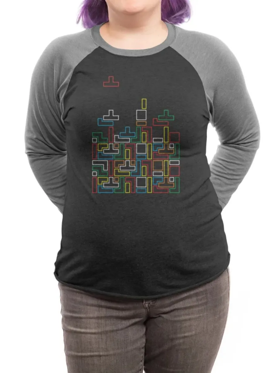 Colorful Tetris Block Print T-Shirt