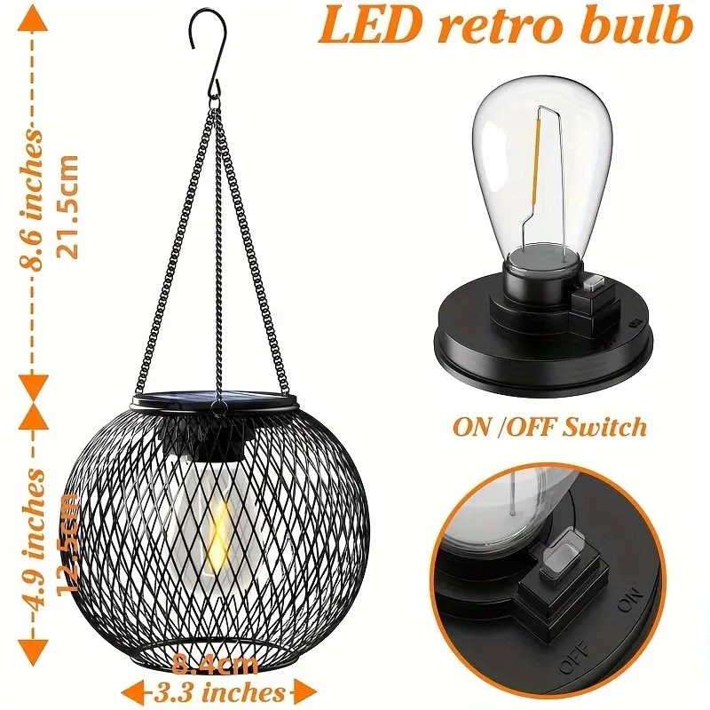 2 Pcs Wire Mesh Outdoor Pendant Light