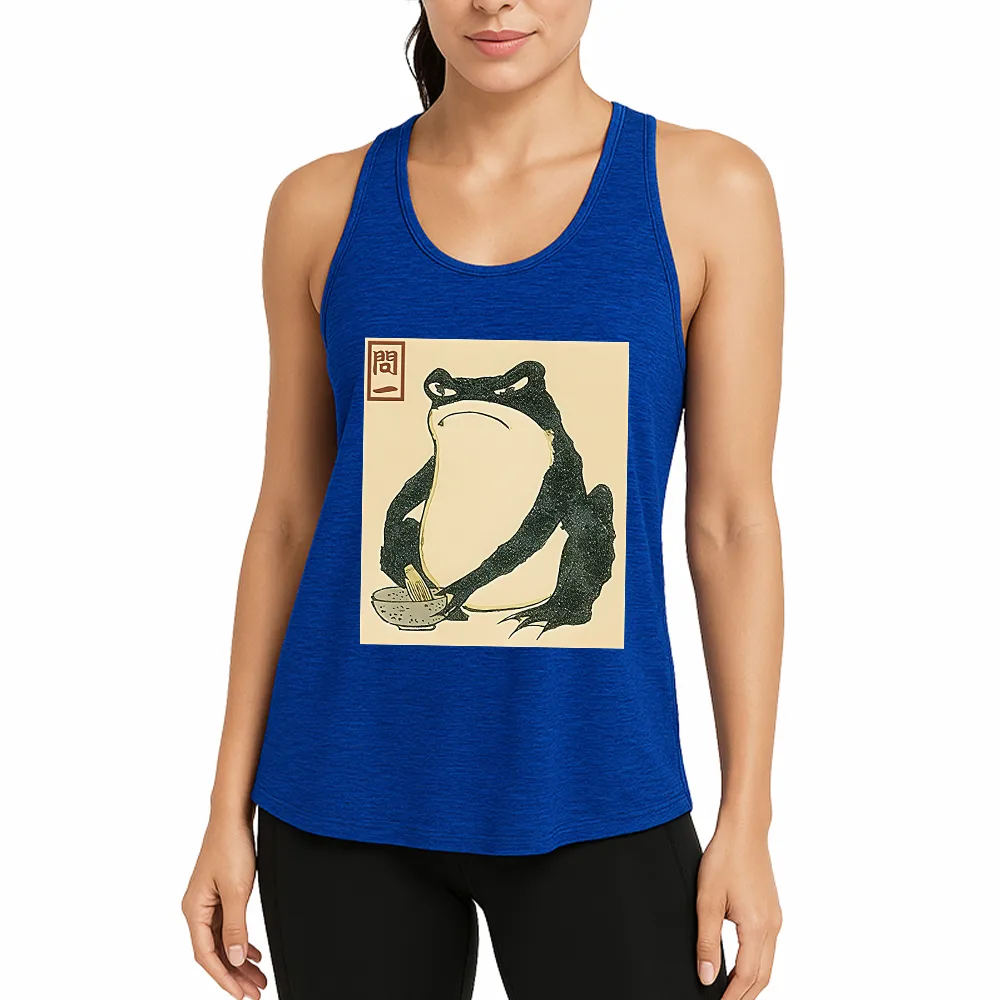 Woodblock Frog Athletic Tank