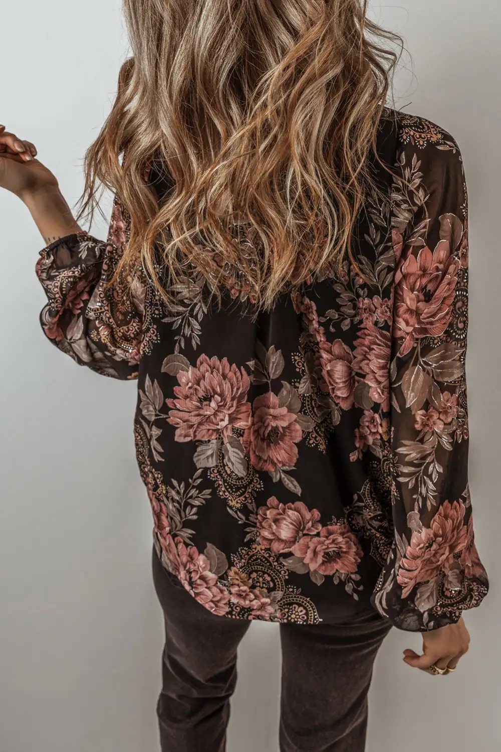 Floral V-Neck Blouse