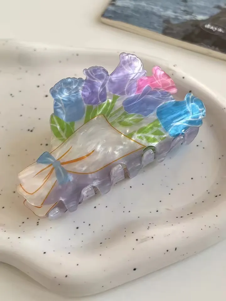 Fashionable And Versatile Colorful Flower Bouquet Hairpin
