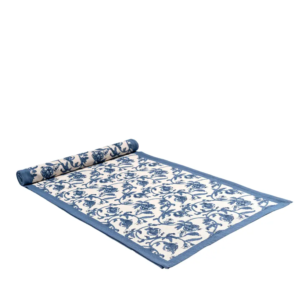 Intertwined Pomegranate Floral Table Runner