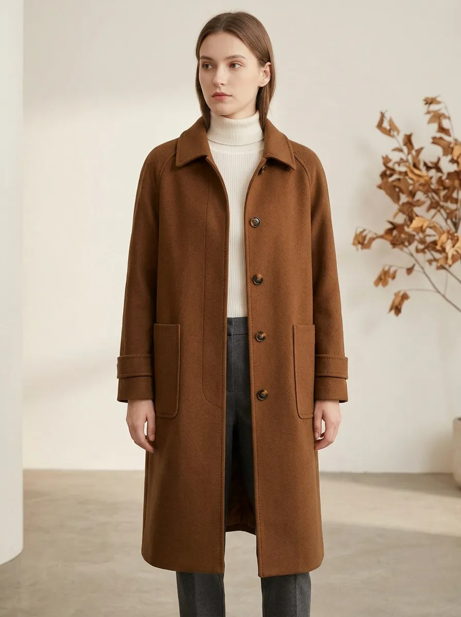 Classic Finish Wool-Blend Outerwear Coat