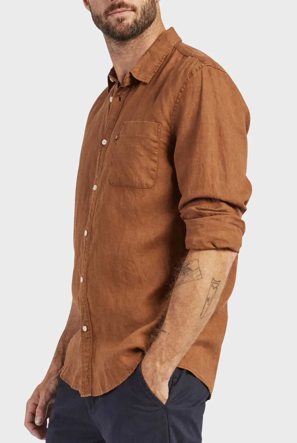Classic Cotton Casual Long Sleeve Button Up Shirt