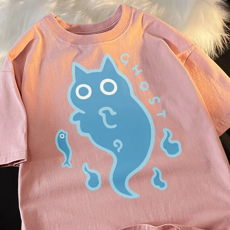 Cat Ghost Graphic T-Shirt