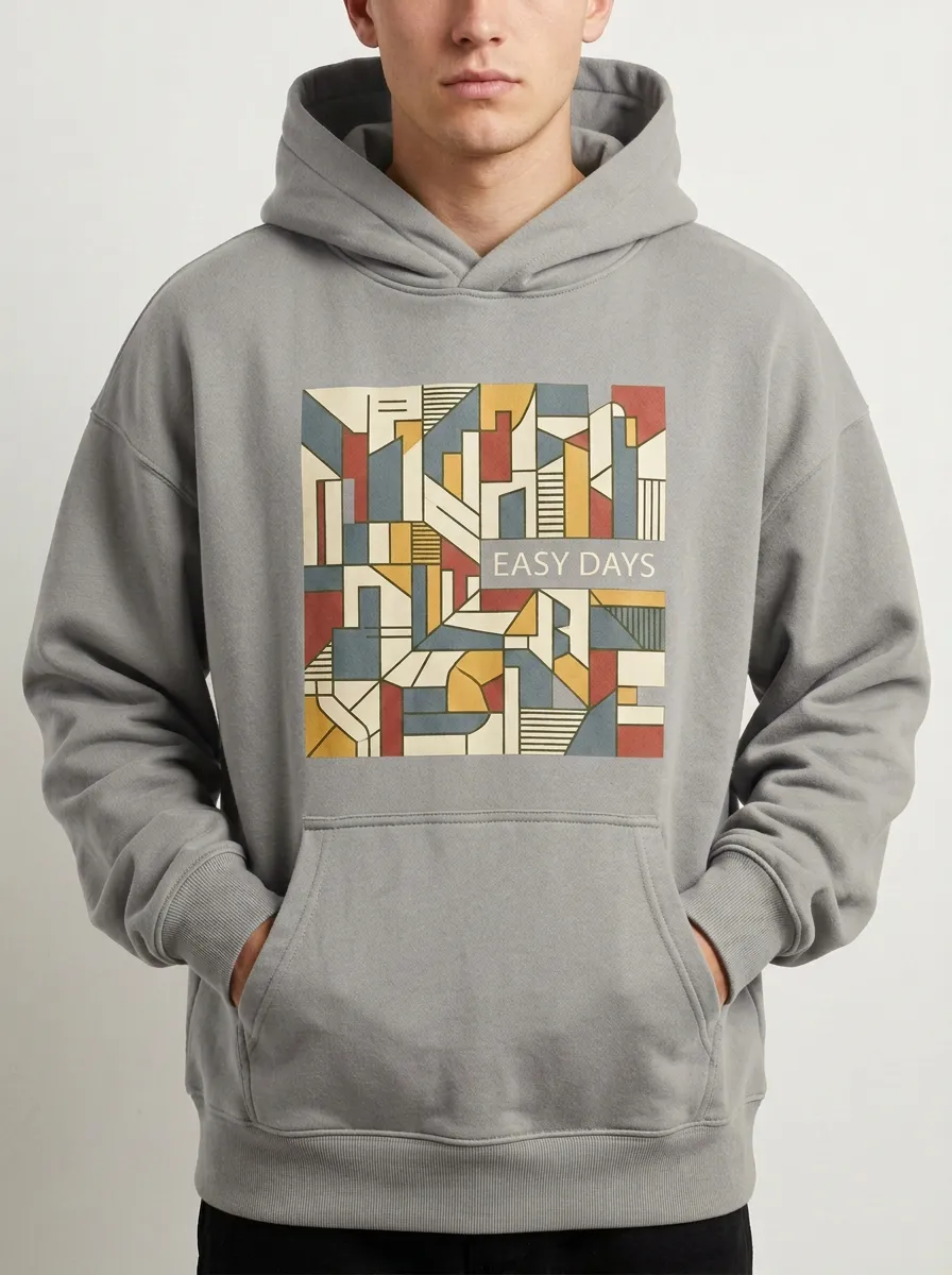 Everyday Easy Days Geometric Abstract Hoodie
