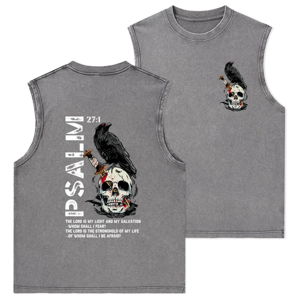 The Lord Is My Salvation Christian Washed Tank Top