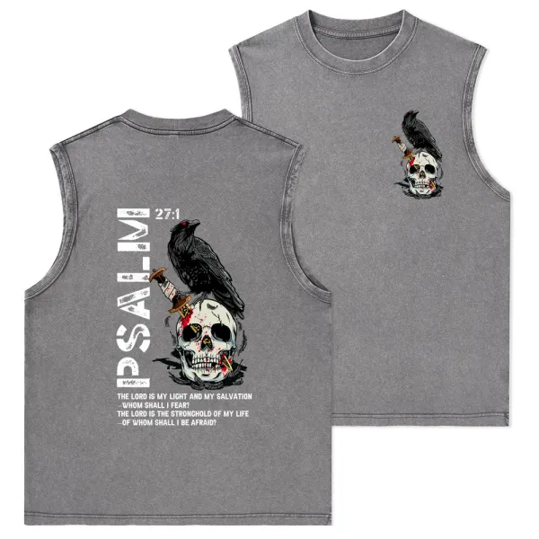 The Lord Is My Salvation Christian Washed Tank Top