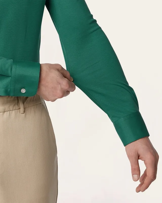 Knit Non-Iron Shirt North Sea Green